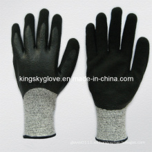 13G Hppe Liner Corte Resistencia Nitrilo Doble Dipped Glove (5049)